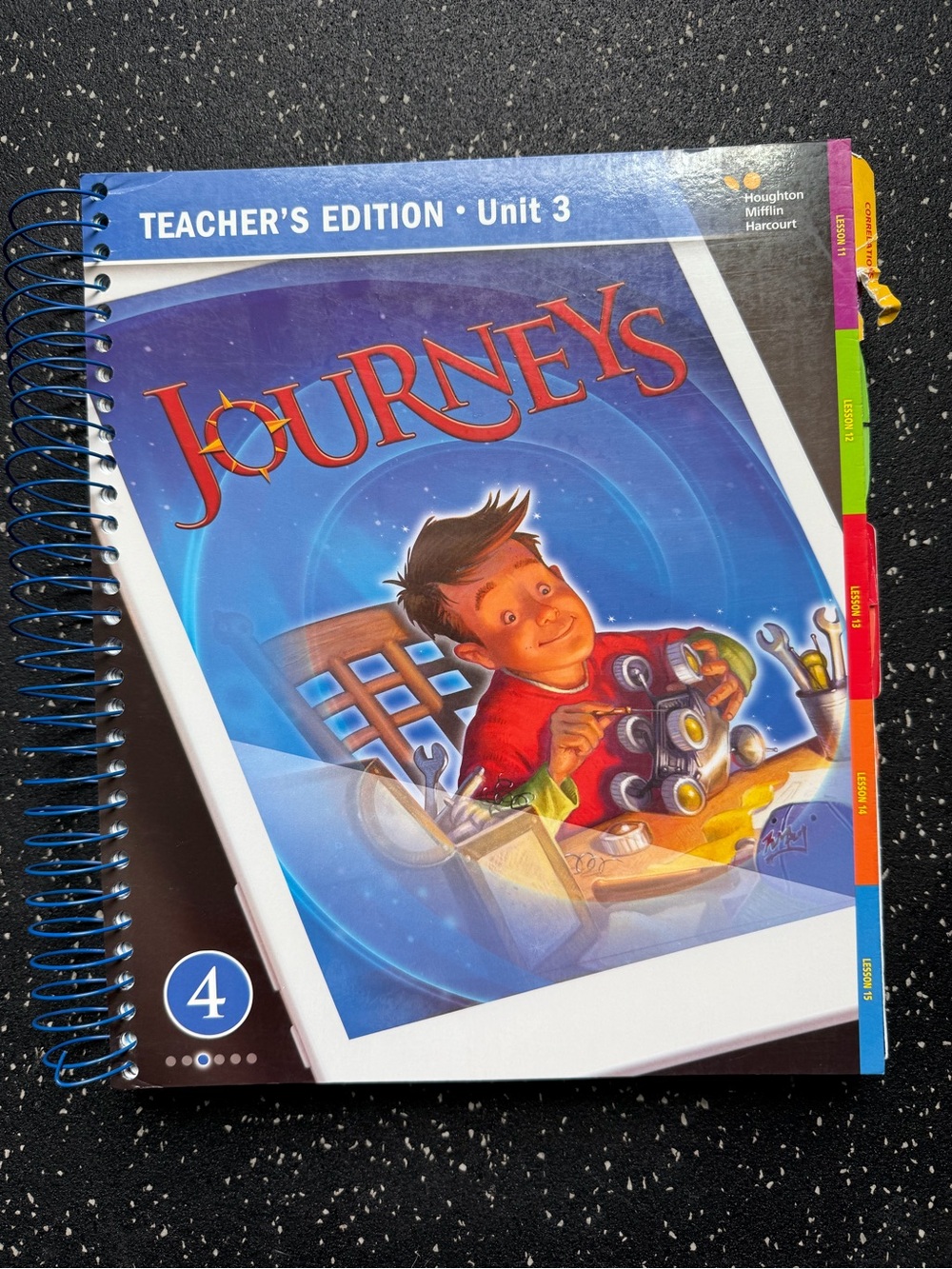 Journeys Teacher's Edition Unit 3 Spiral Notebook - 4 Grade